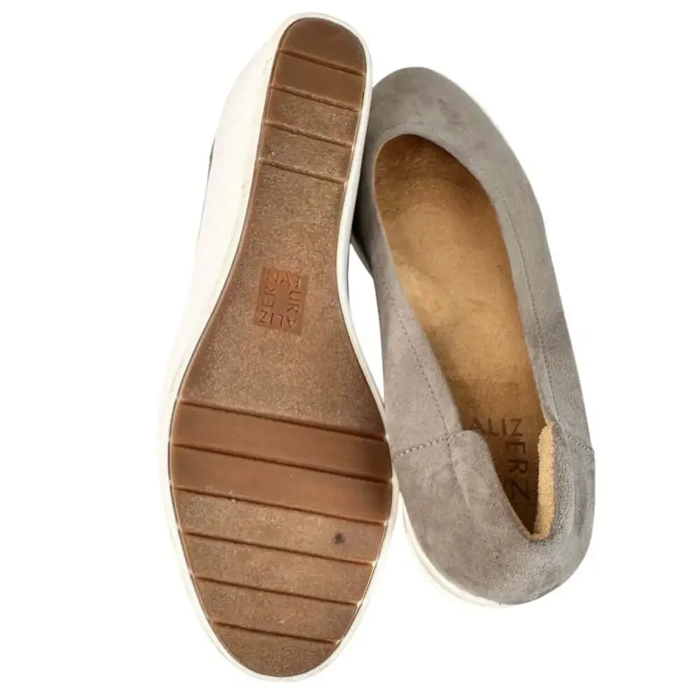 Naturalizer Sam Grey Fog Microfiber Shoe Women’s 8 Comfortcore Slip-On Business